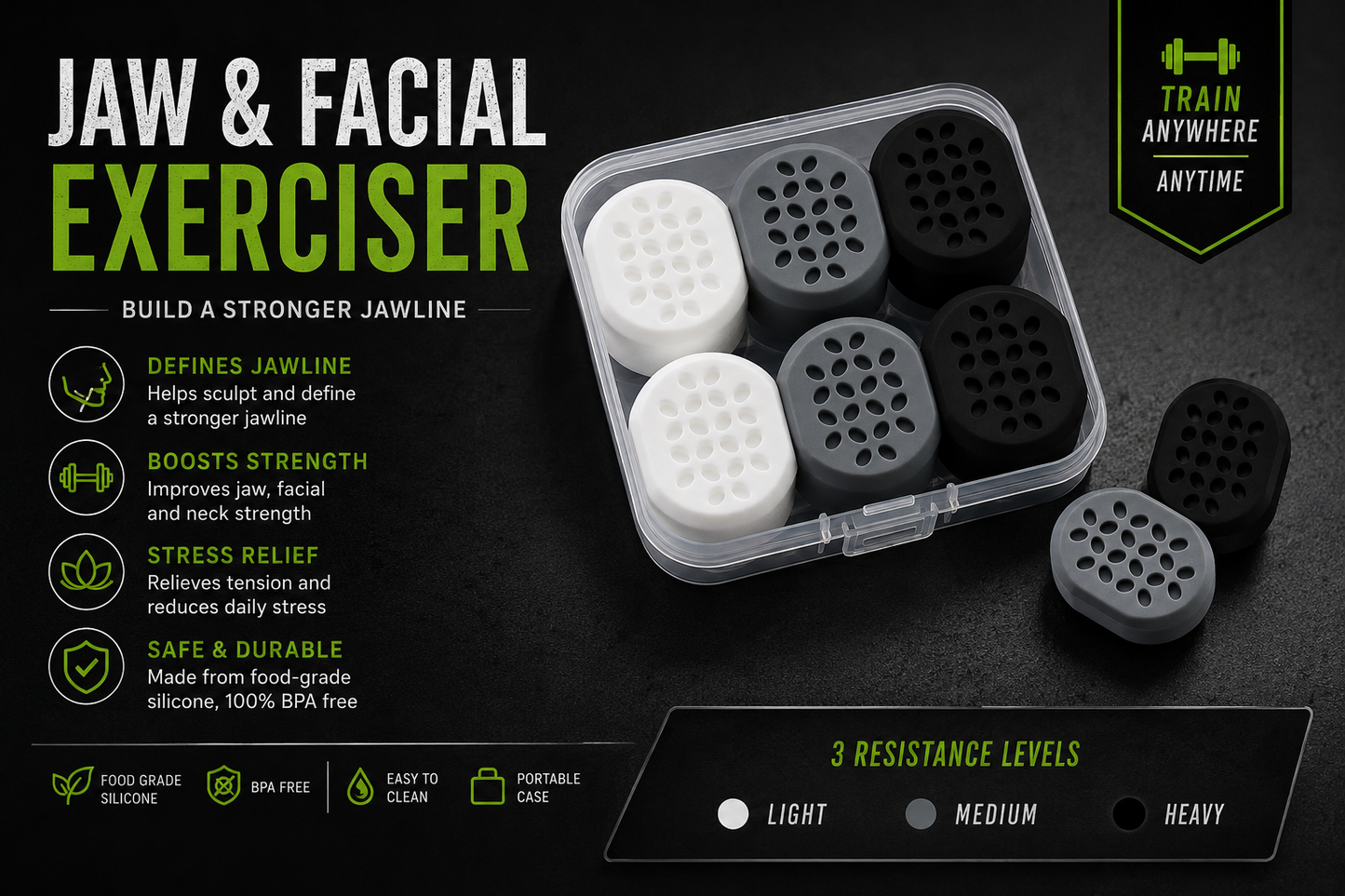 Jaw & Facial Exerciser Kit | Build Strength & Define Your Jawline