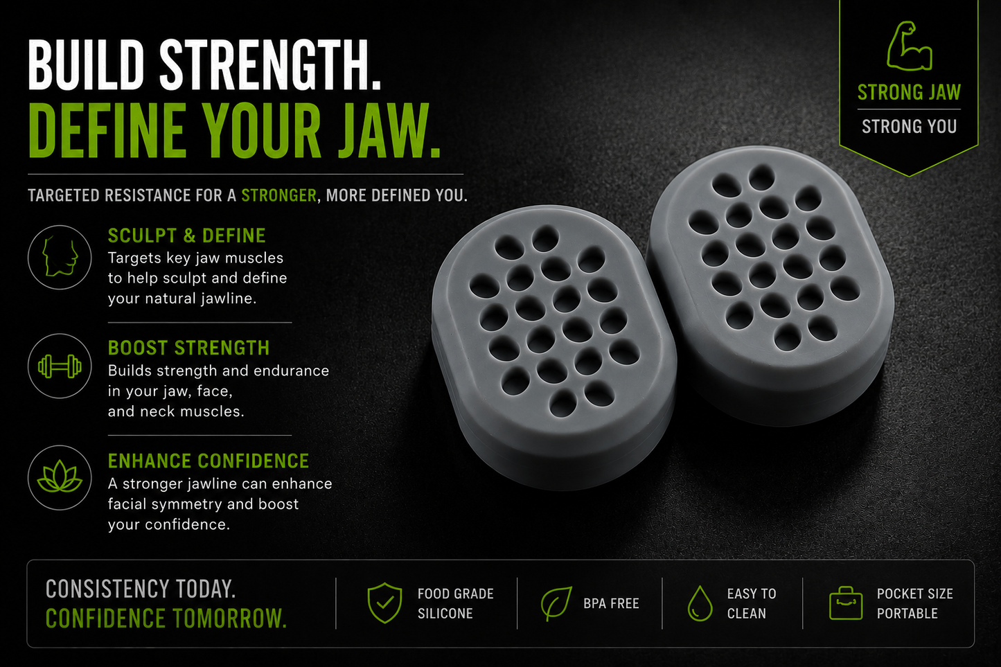 Jaw & Facial Exerciser Kit | Build Strength & Define Your Jawline