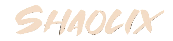 Text 'SHAOLOX' in a stylized font on a black background